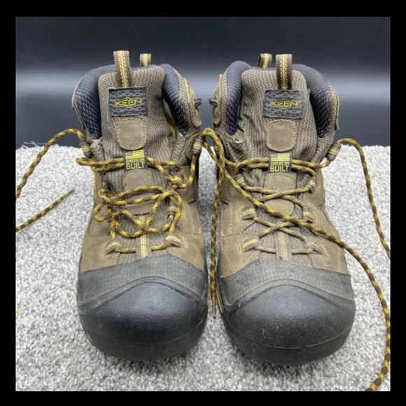 KEEN Utility Men\'s Braddock Steel Toe Mid Work Boots Size 11.5 D Brown Olive main image 5
